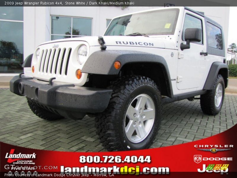 Stone White / Dark Khaki/Medium Khaki 2009 Jeep Wrangler Rubicon 4x4