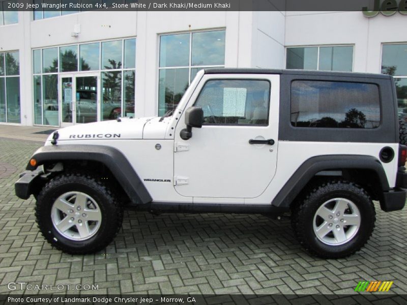 Stone White / Dark Khaki/Medium Khaki 2009 Jeep Wrangler Rubicon 4x4