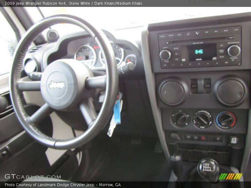 Stone White / Dark Khaki/Medium Khaki 2009 Jeep Wrangler Rubicon 4x4