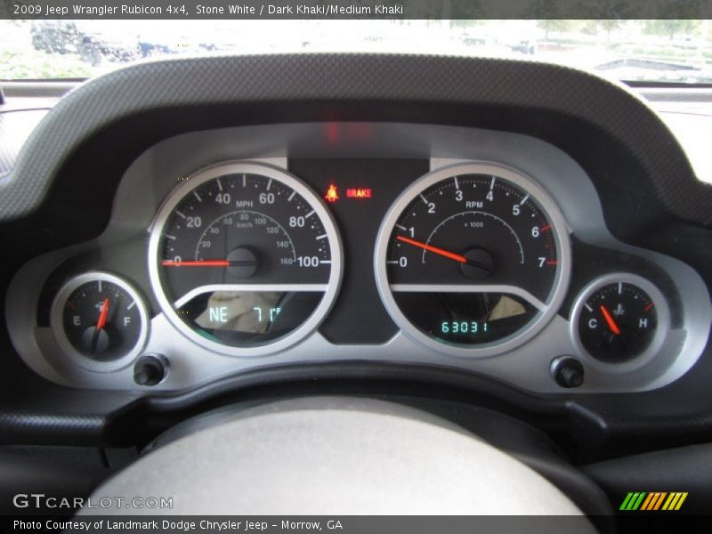 Stone White / Dark Khaki/Medium Khaki 2009 Jeep Wrangler Rubicon 4x4