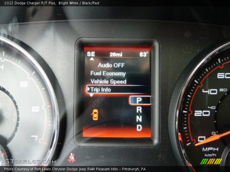 Bright White / Black/Red 2012 Dodge Charger R/T Plus