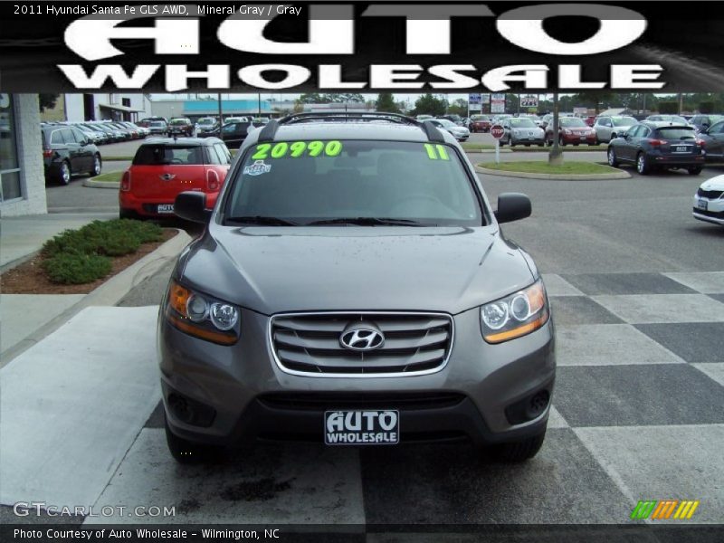 Mineral Gray / Gray 2011 Hyundai Santa Fe GLS AWD
