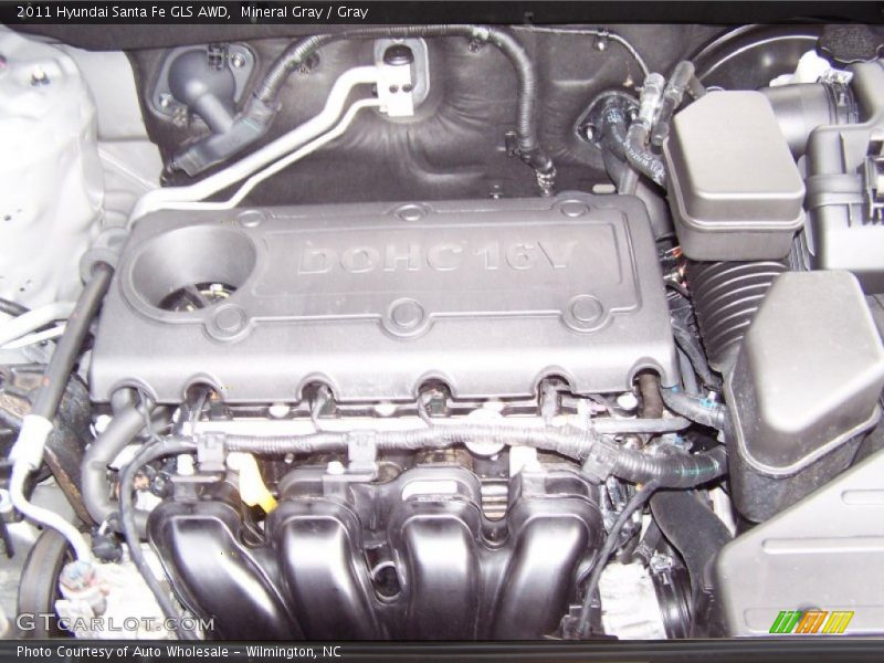 Mineral Gray / Gray 2011 Hyundai Santa Fe GLS AWD