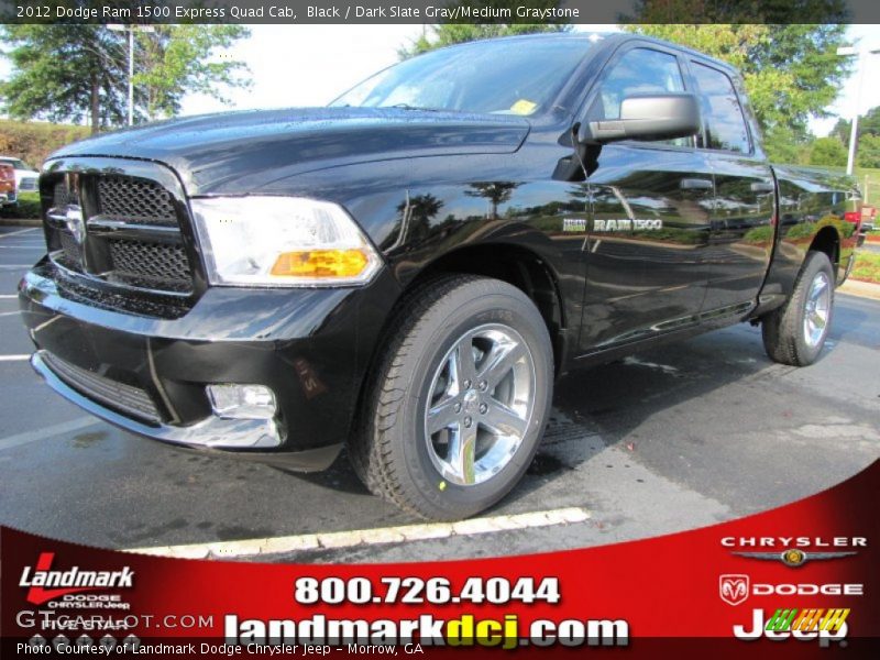 Black / Dark Slate Gray/Medium Graystone 2012 Dodge Ram 1500 Express Quad Cab