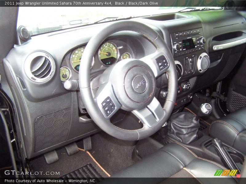 Black / Black/Dark Olive 2011 Jeep Wrangler Unlimited Sahara 70th Anniversary 4x4