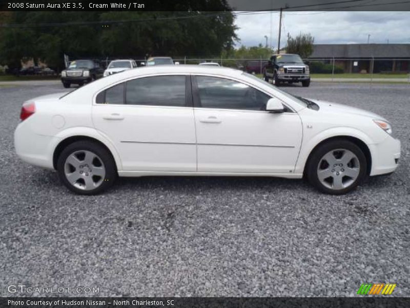 Cream White / Tan 2008 Saturn Aura XE 3.5