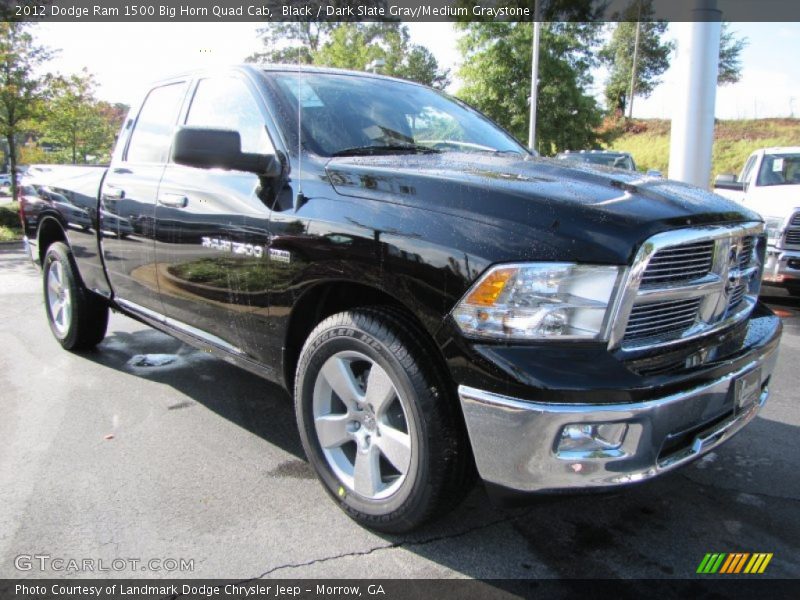 Black / Dark Slate Gray/Medium Graystone 2012 Dodge Ram 1500 Big Horn Quad Cab