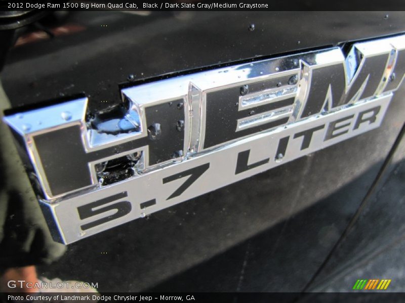 Black / Dark Slate Gray/Medium Graystone 2012 Dodge Ram 1500 Big Horn Quad Cab