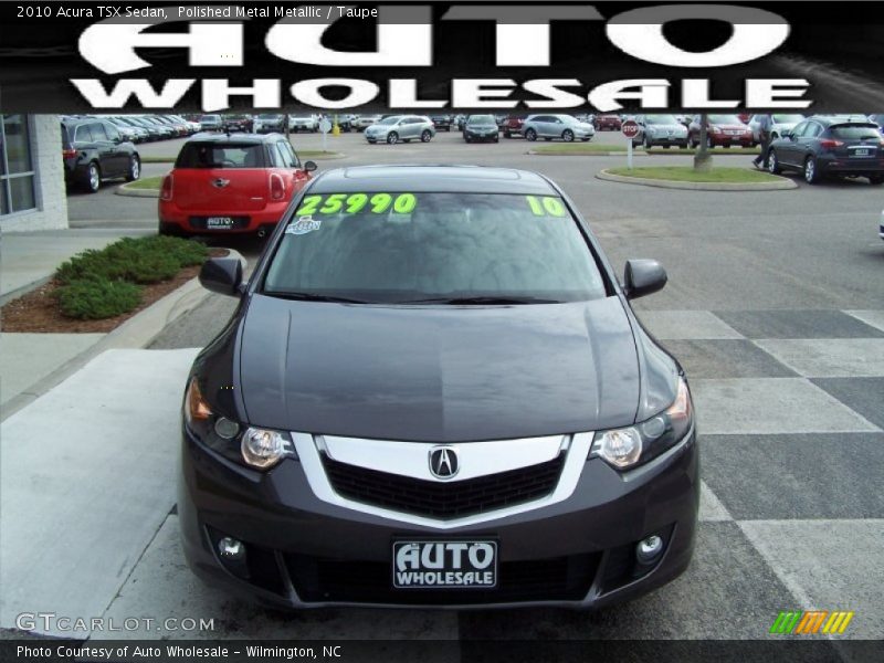 Polished Metal Metallic / Taupe 2010 Acura TSX Sedan