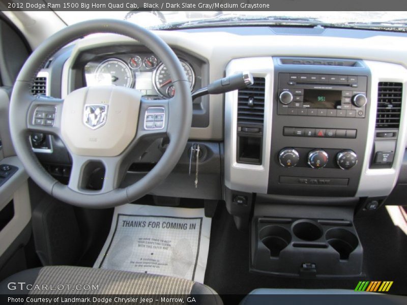 Black / Dark Slate Gray/Medium Graystone 2012 Dodge Ram 1500 Big Horn Quad Cab