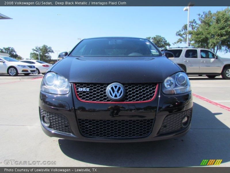 Deep Black Metallic / Interlagos Plaid Cloth 2008 Volkswagen GLI Sedan