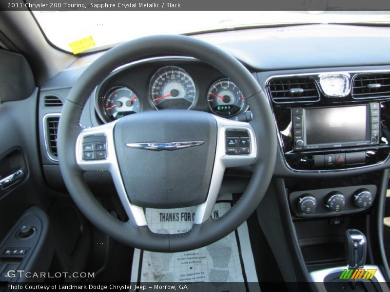 Sapphire Crystal Metallic / Black 2011 Chrysler 200 Touring