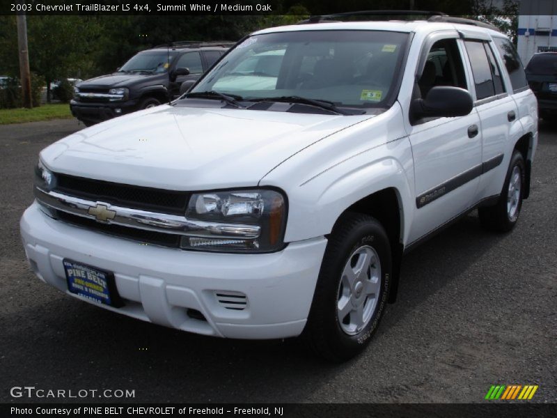 Summit White / Medium Oak 2003 Chevrolet TrailBlazer LS 4x4