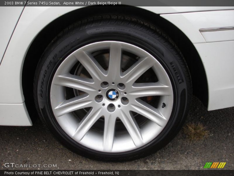 Alpine White / Dark Beige/Beige III 2003 BMW 7 Series 745Li Sedan