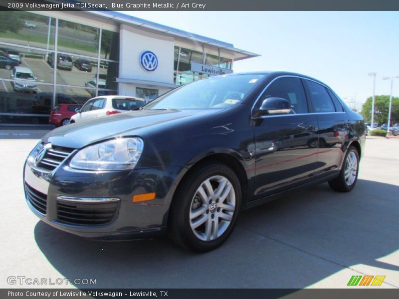 Blue Graphite Metallic / Art Grey 2009 Volkswagen Jetta TDI Sedan