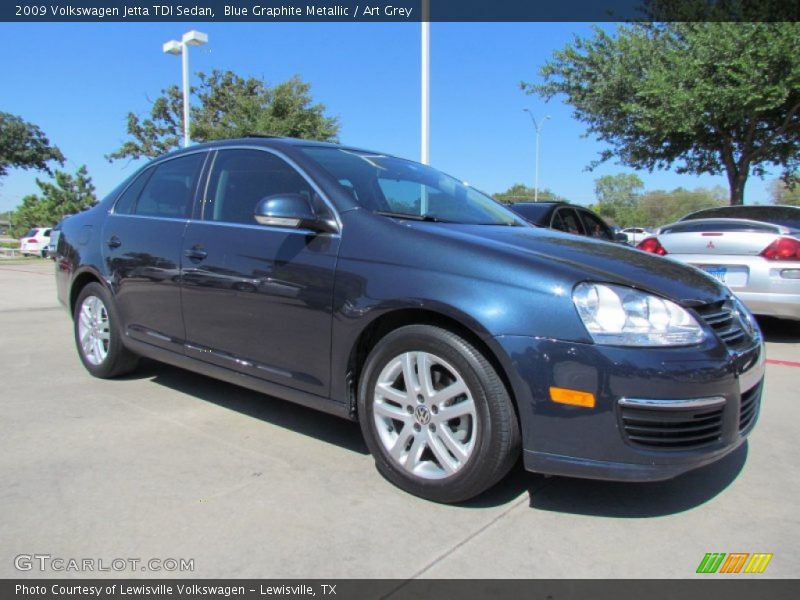 Blue Graphite Metallic / Art Grey 2009 Volkswagen Jetta TDI Sedan