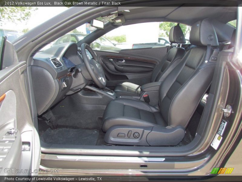 Black Oak Brown Metallic / Titan Black 2012 Volkswagen Eos Lux
