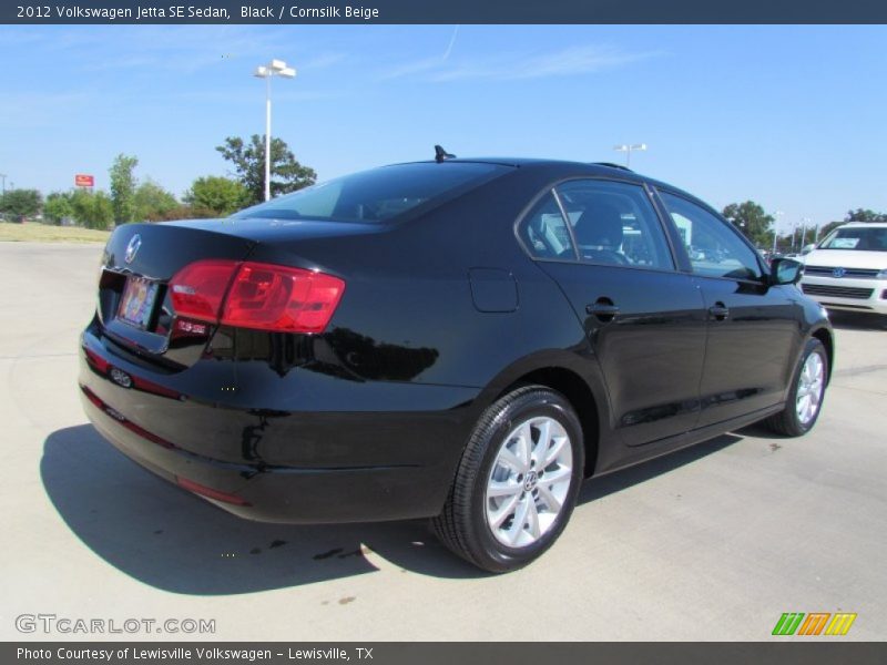 Black / Cornsilk Beige 2012 Volkswagen Jetta SE Sedan