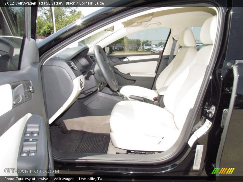 Black / Cornsilk Beige 2012 Volkswagen Jetta SE Sedan