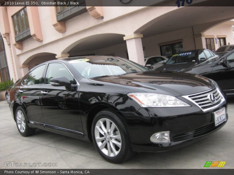Obsidian Black / Black 2010 Lexus ES 350