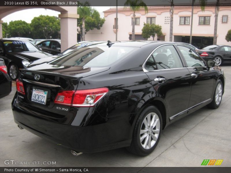 Obsidian Black / Black 2010 Lexus ES 350