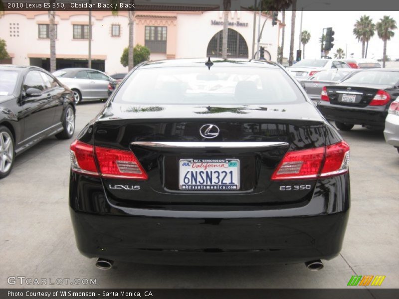 Obsidian Black / Black 2010 Lexus ES 350