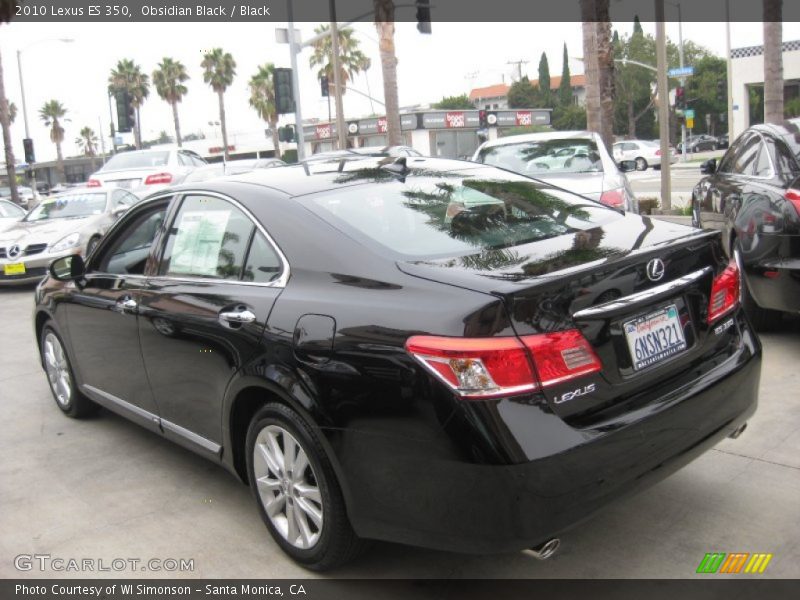 Obsidian Black / Black 2010 Lexus ES 350
