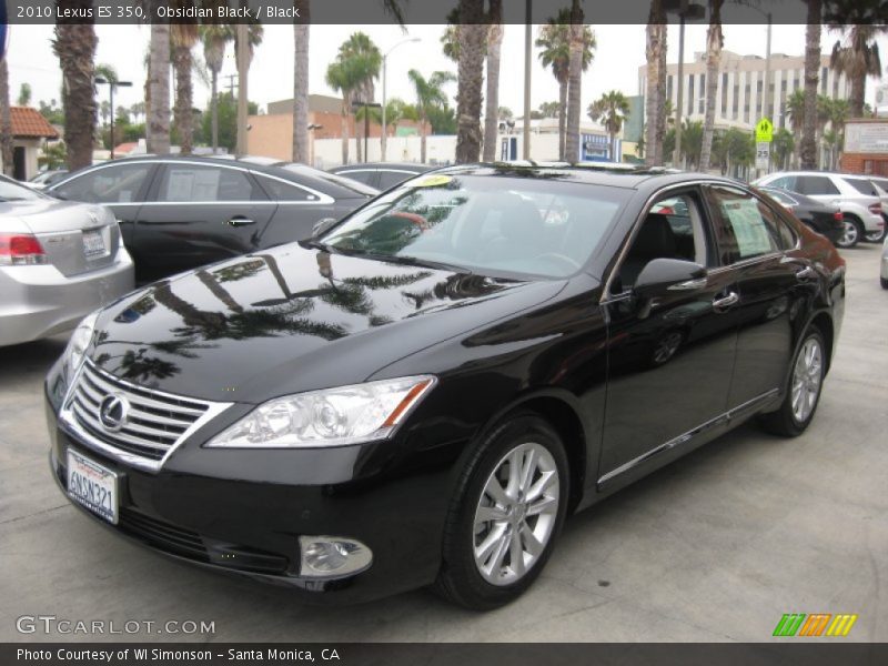 Obsidian Black / Black 2010 Lexus ES 350