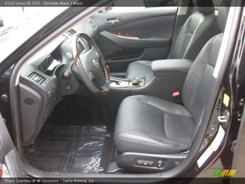Obsidian Black / Black 2010 Lexus ES 350