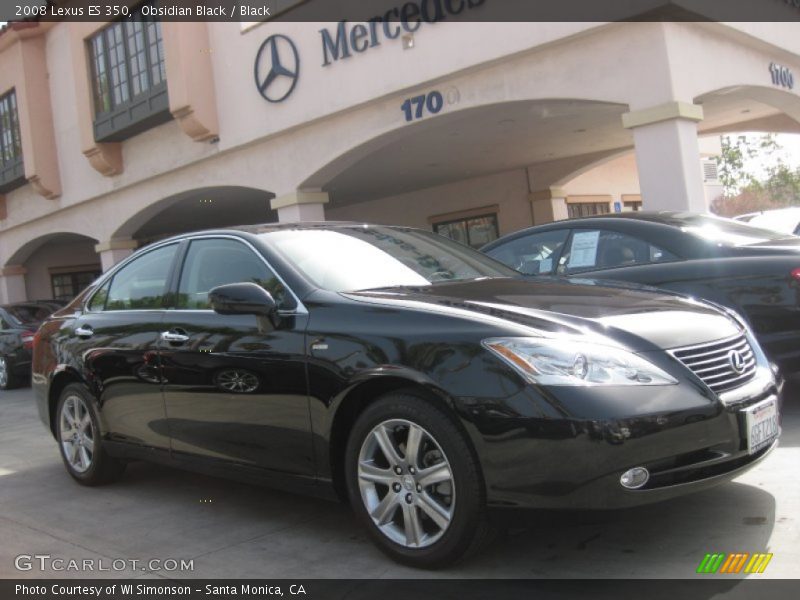 Obsidian Black / Black 2008 Lexus ES 350
