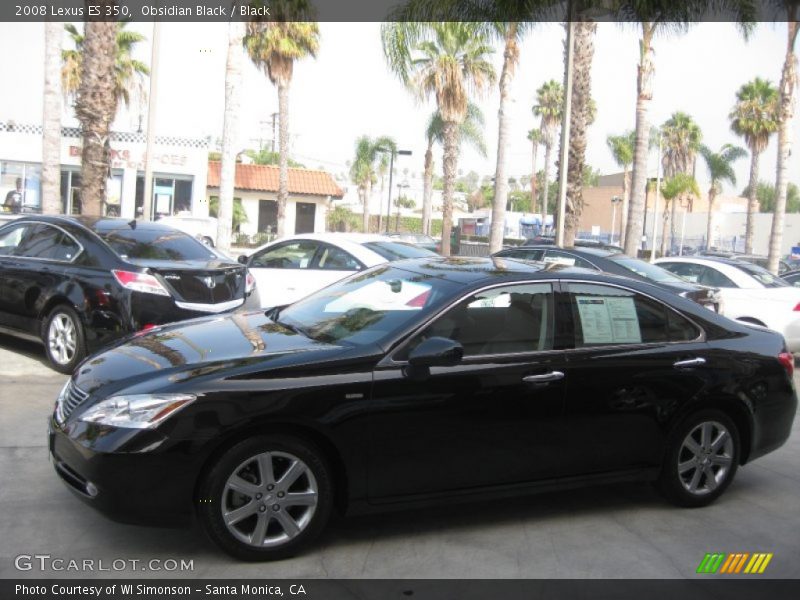 Obsidian Black / Black 2008 Lexus ES 350