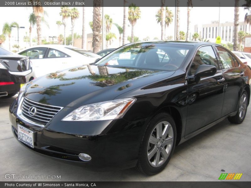 Obsidian Black / Black 2008 Lexus ES 350