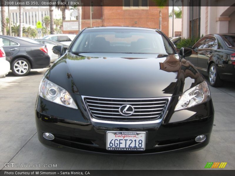 Obsidian Black / Black 2008 Lexus ES 350