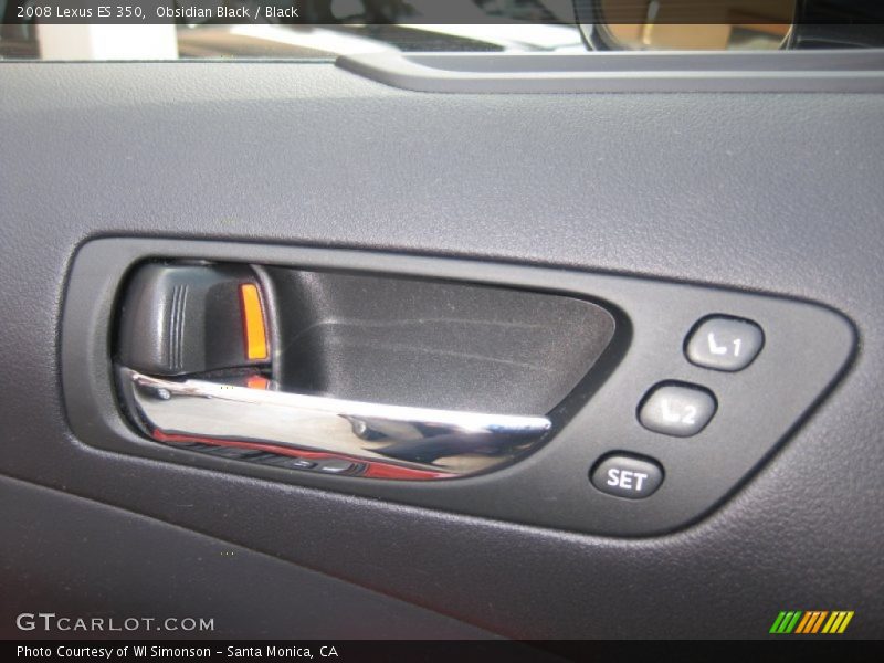 Obsidian Black / Black 2008 Lexus ES 350