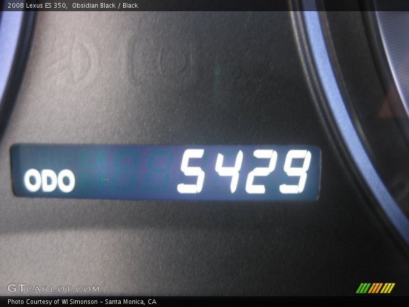 Obsidian Black / Black 2008 Lexus ES 350