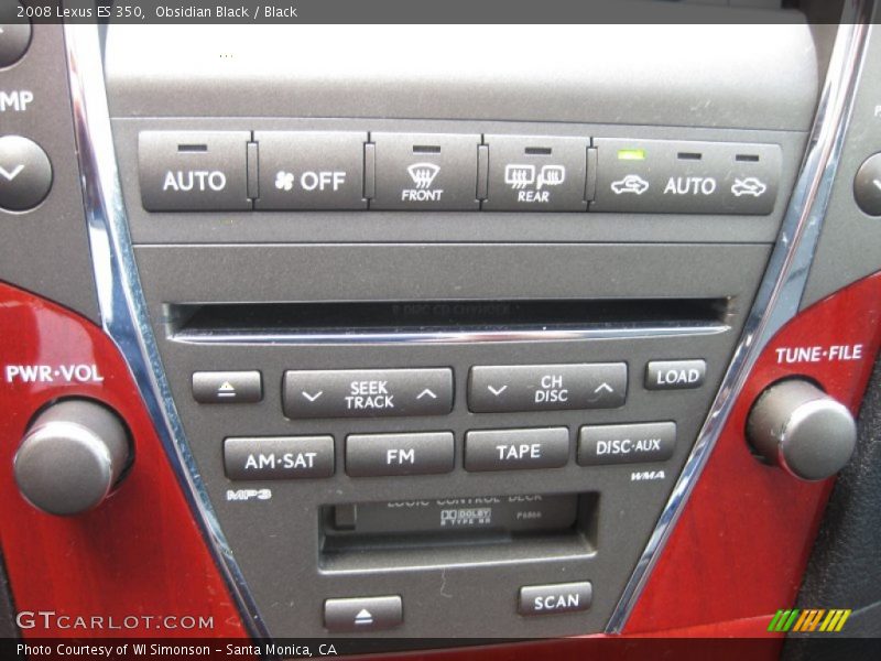 Obsidian Black / Black 2008 Lexus ES 350