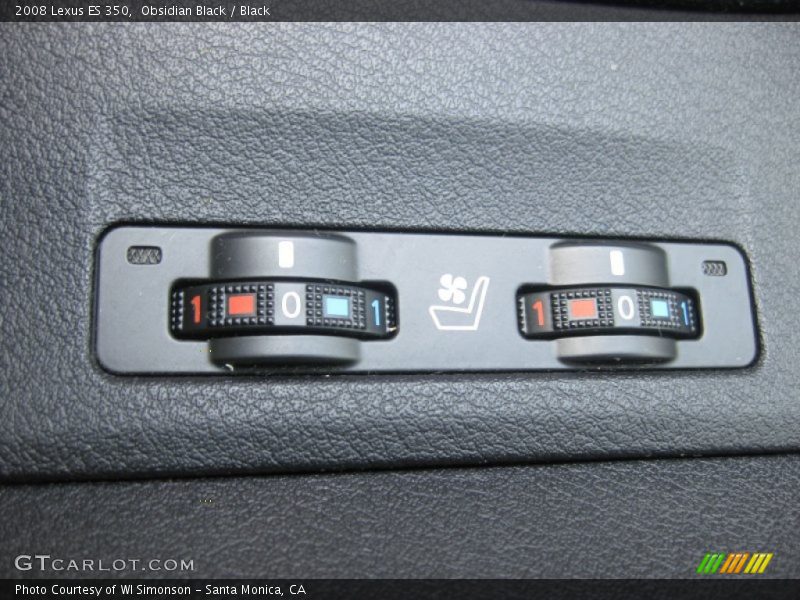 Obsidian Black / Black 2008 Lexus ES 350