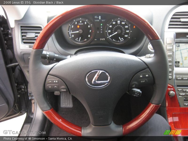 Obsidian Black / Black 2008 Lexus ES 350