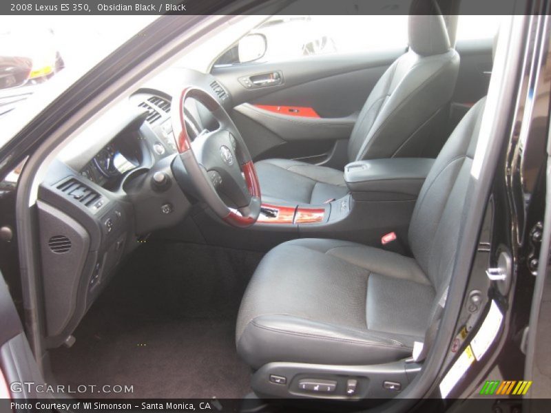 Obsidian Black / Black 2008 Lexus ES 350
