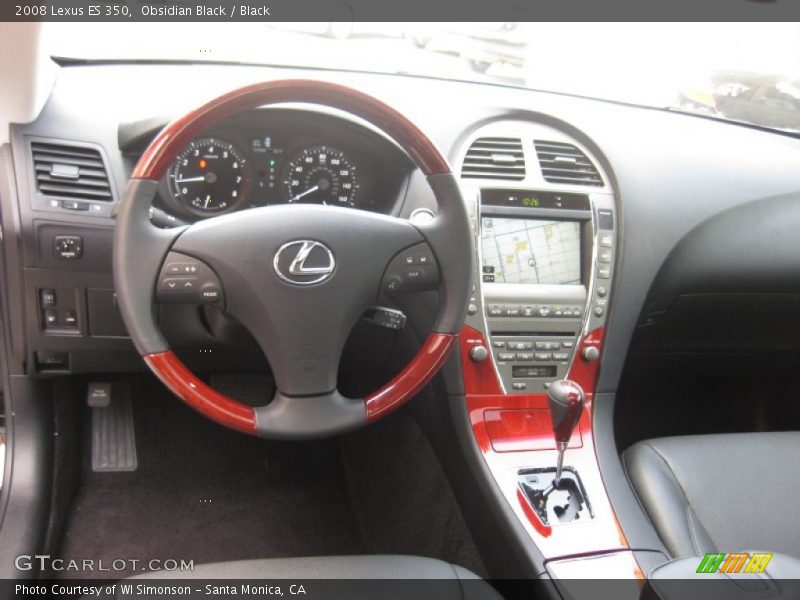 Obsidian Black / Black 2008 Lexus ES 350