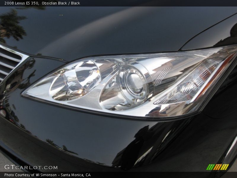 Obsidian Black / Black 2008 Lexus ES 350