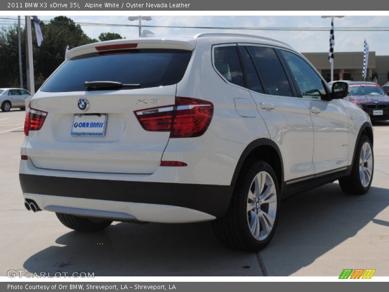 Alpine White / Oyster Nevada Leather 2011 BMW X3 xDrive 35i