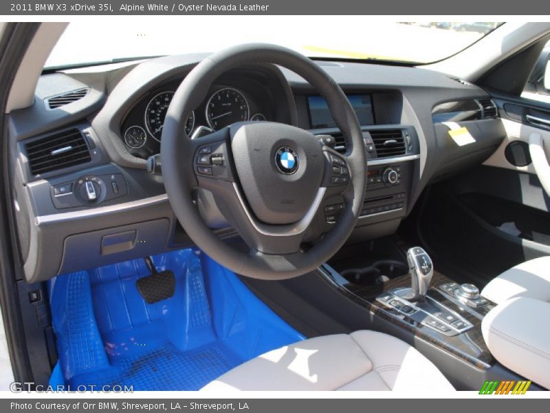 Alpine White / Oyster Nevada Leather 2011 BMW X3 xDrive 35i