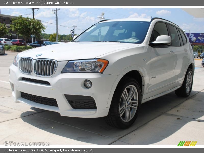 Alpine White / Black 2011 BMW X3 xDrive 28i