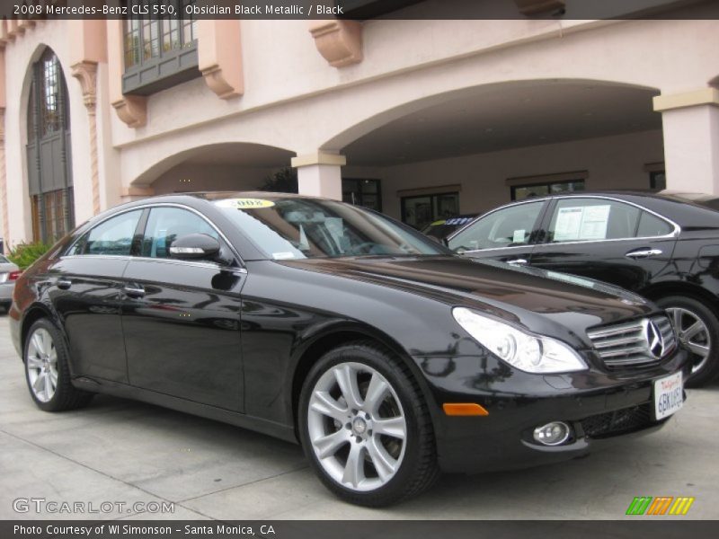 Obsidian Black Metallic / Black 2008 Mercedes-Benz CLS 550