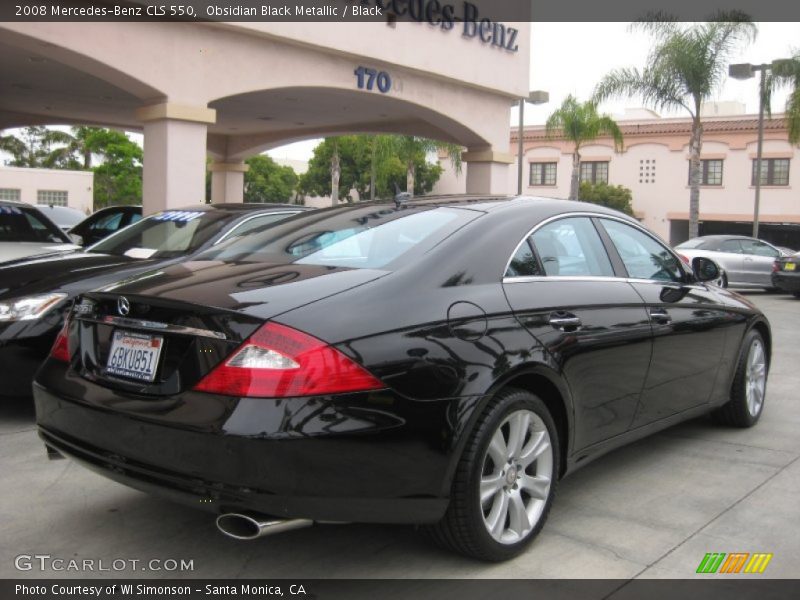 Obsidian Black Metallic / Black 2008 Mercedes-Benz CLS 550