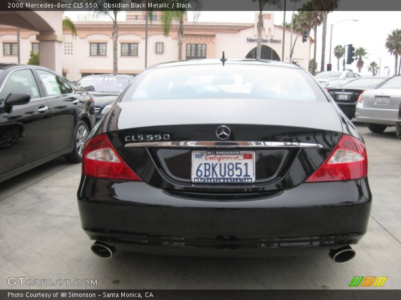 Obsidian Black Metallic / Black 2008 Mercedes-Benz CLS 550