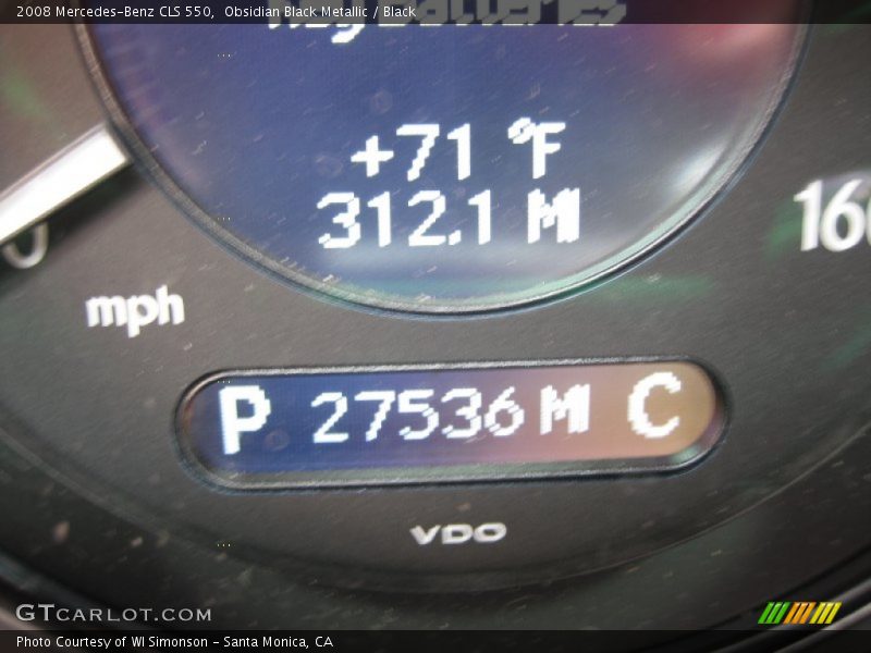 Obsidian Black Metallic / Black 2008 Mercedes-Benz CLS 550