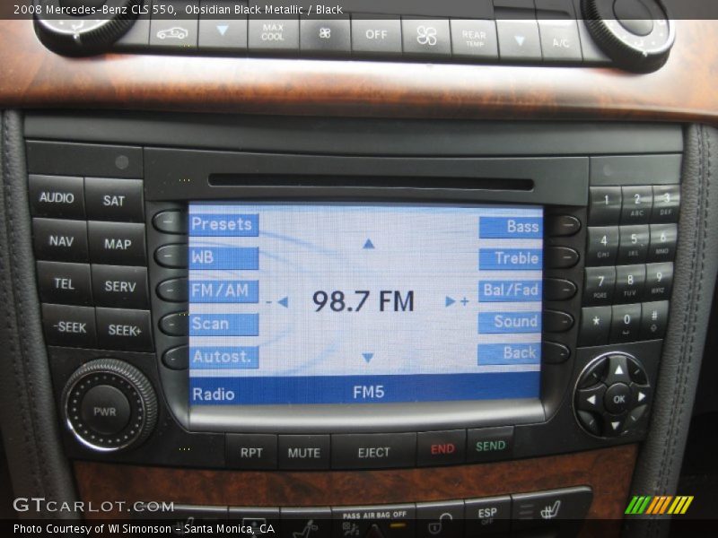 Obsidian Black Metallic / Black 2008 Mercedes-Benz CLS 550