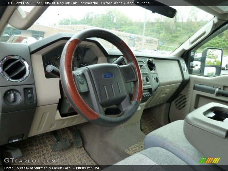 Oxford White / Medium Stone 2010 Ford F550 Super Duty XL Regular Cab Commercial